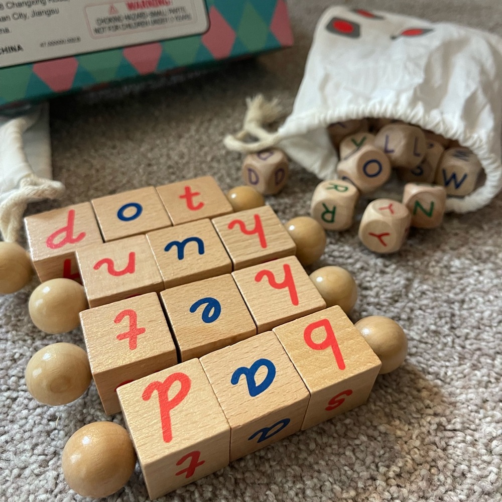 Robud Wooden Alphabet Blocks Toy Set